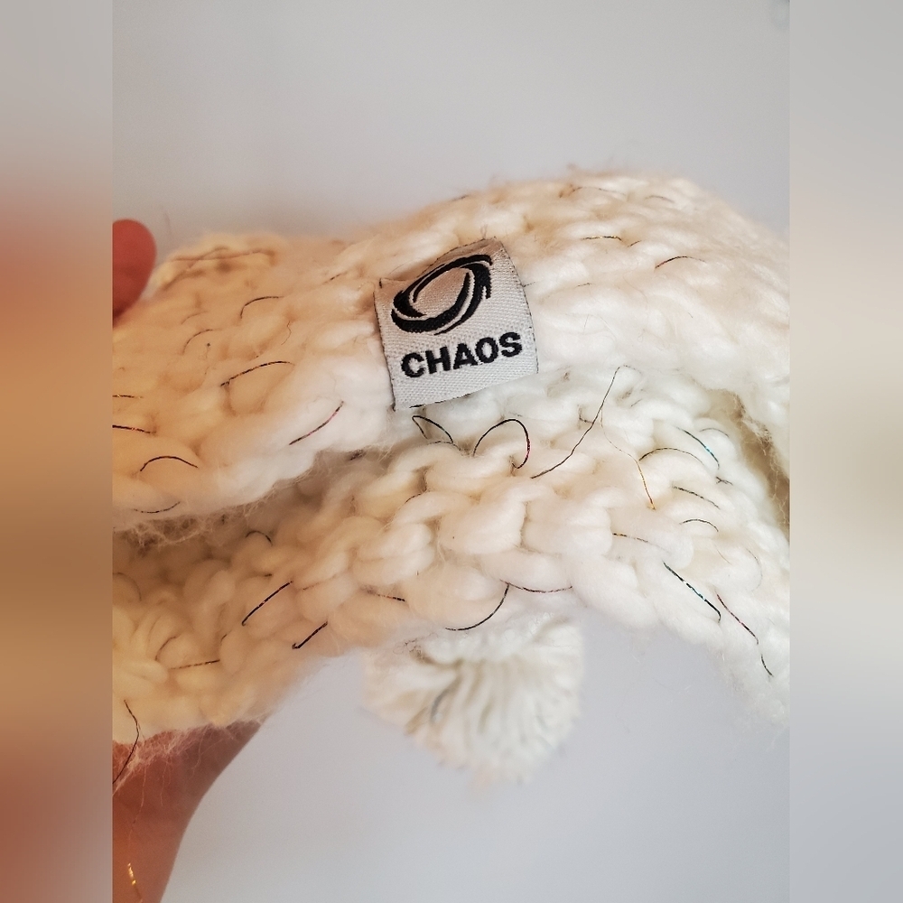 Chaos Ivory Knit Beanie with Pom-Pom - Picture 4 of 4